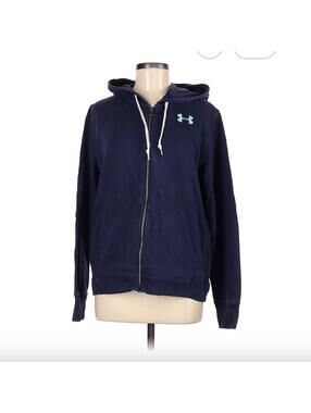 Under Armour Blue Zip-Up Hoodie Size M